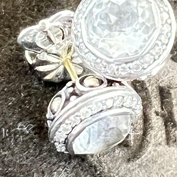 John Hardy Topaz & Diamond Batu Sari Stud Earrings - Picture 14 of 14